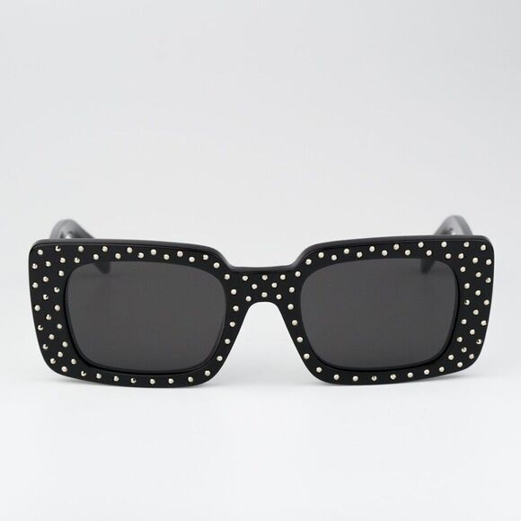 NEW Celine CL4213IS 01A ANIMATION XMAS Black Grey Rectangle Women Sunglasses - Picture 2 of 9